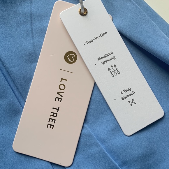 NWT Love Tree 2-in-1 Skort in Sky Blue (Style 6803PM) - Picture 3 of 4